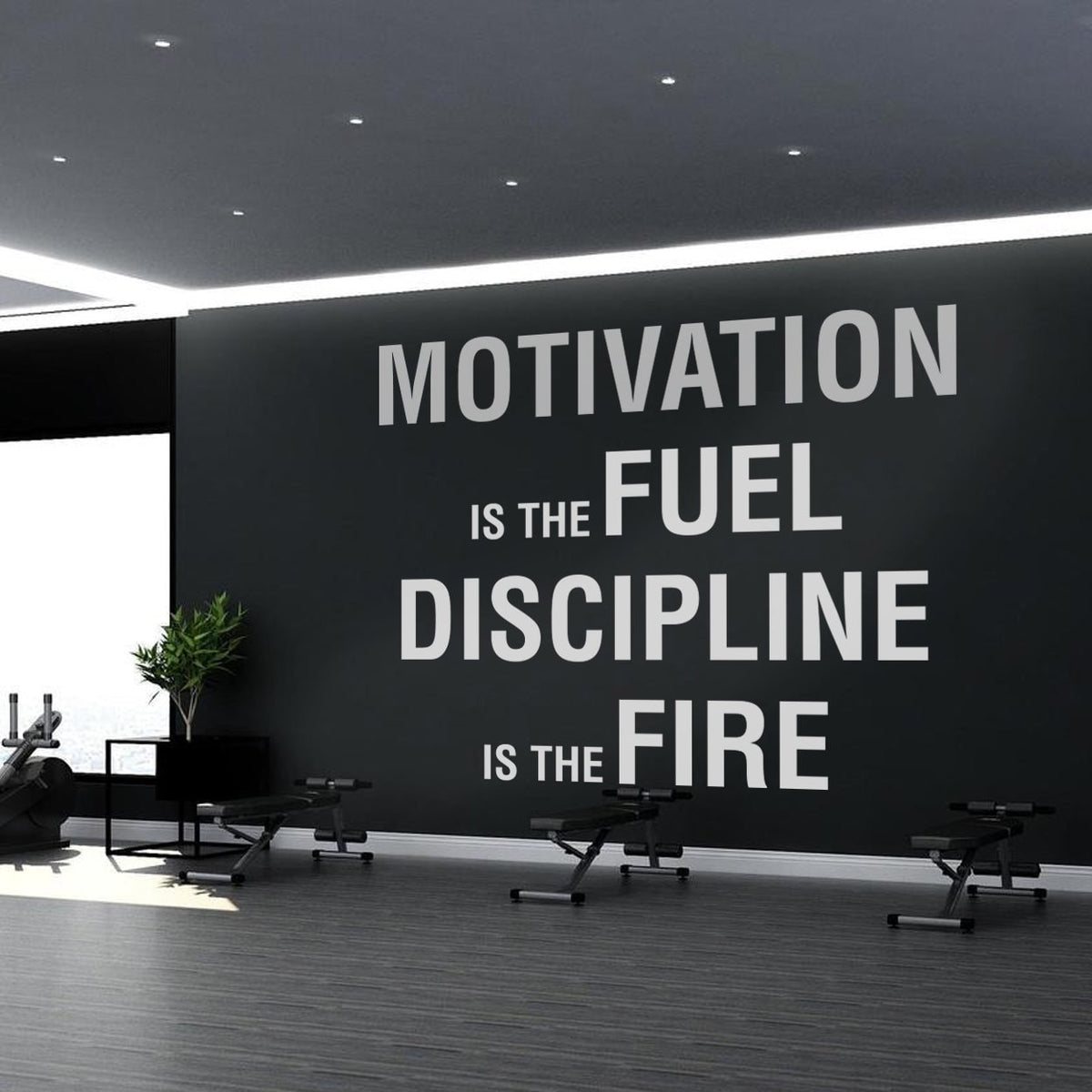 Gym Motivation Wall Decal: Fitness Exercise Stickers