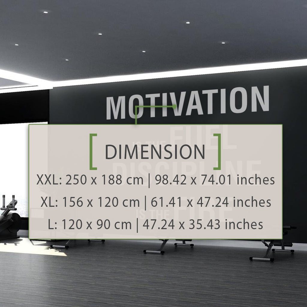Gym Motivation Wall Decal: Fitness Exercise Stickers