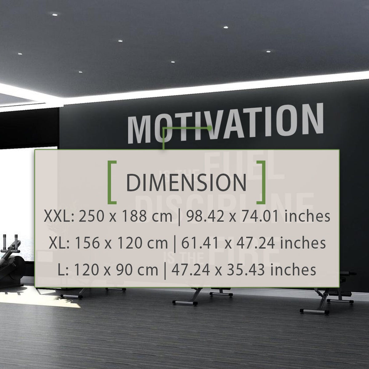 Gym Motivation Wall Decal: Fitness Exercise Stickers