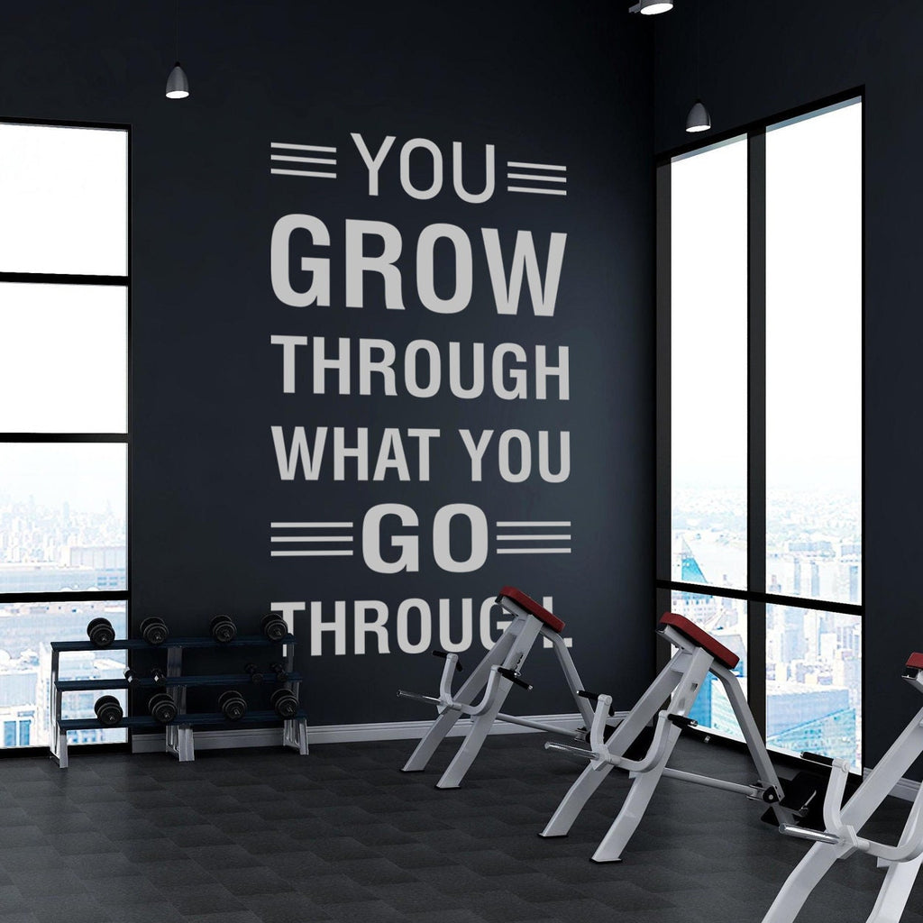 Gym Wall Decal: Motivational Fitness Quote Decor