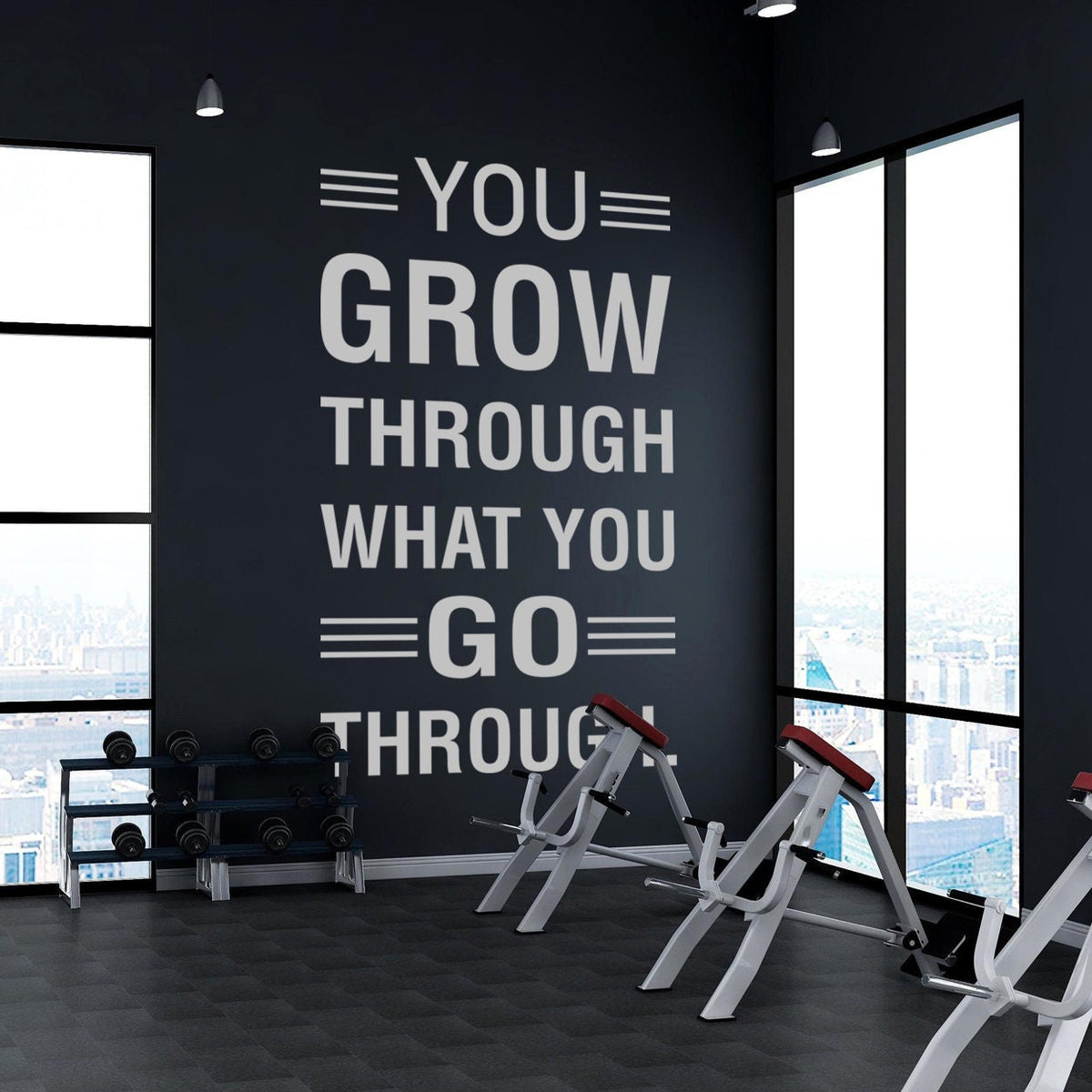 Gym Wall Decal: Motivational Fitness Quote Decor