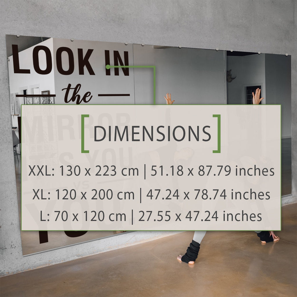 Look In The Mirror Is You Vs You Gym Wall Art Decal