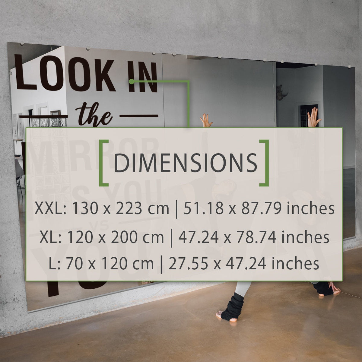 Look In The Mirror Is You Vs You Gym Wall Art Decal