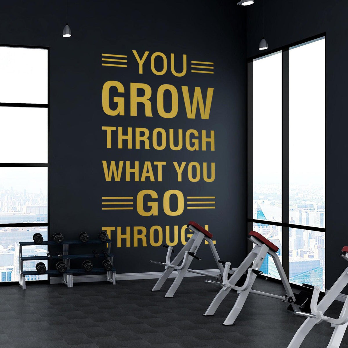 Gym Wall Decal: Motivational Fitness Quote Decor