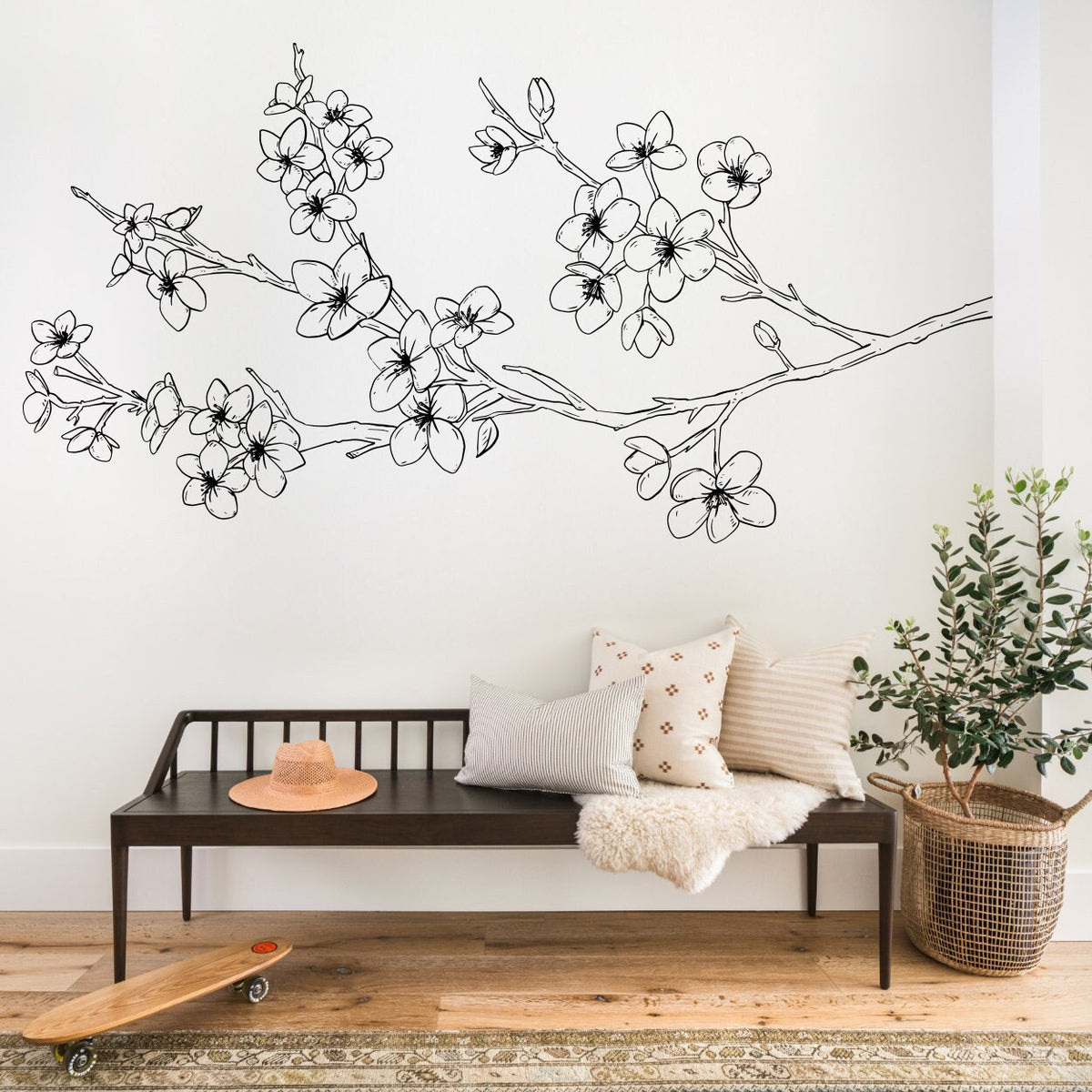 Cherry Branch Wall Art Decal for Home Decor