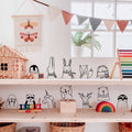 Nursery Wall Decals: 12 Animals for Room Decor