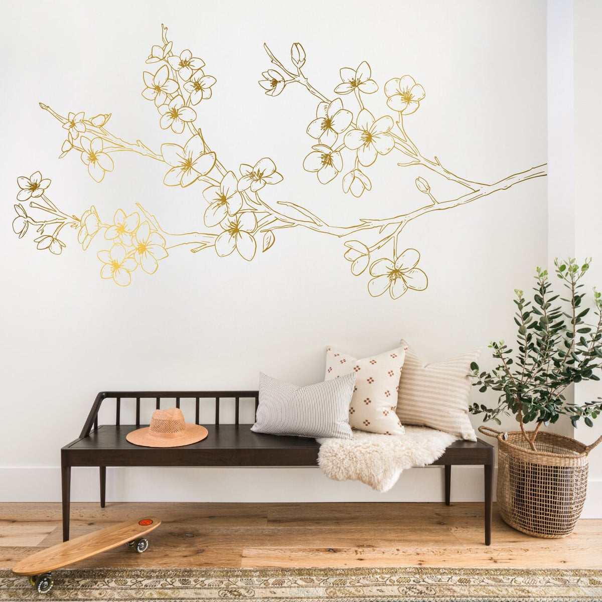 Cherry Branch Wall Art Decal for Home Decor