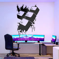 WASD Keys Wall Decal, Gamer Room Decor, Battlestation Vinyl Sticker