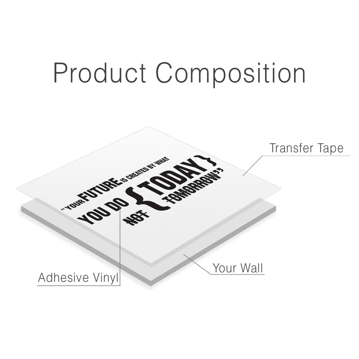 Inspirational Office Wall Decal: Minimalist Vinyl Art Decor