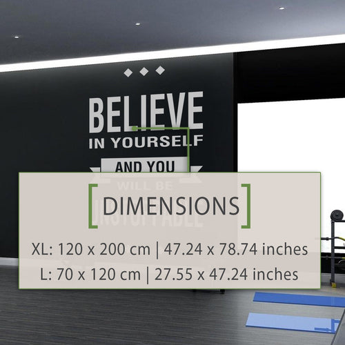 Believe In Yourself And You Will Be Unstoppable Gym Vinyl Wall Art Quote