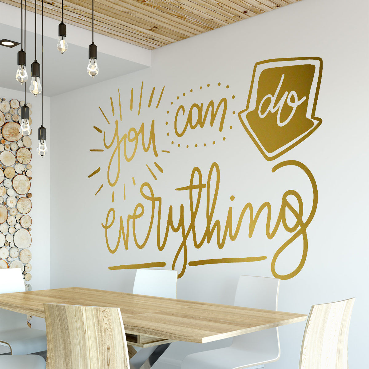 Motivational Office Wall Decal: 'You Can Do Everything' Art