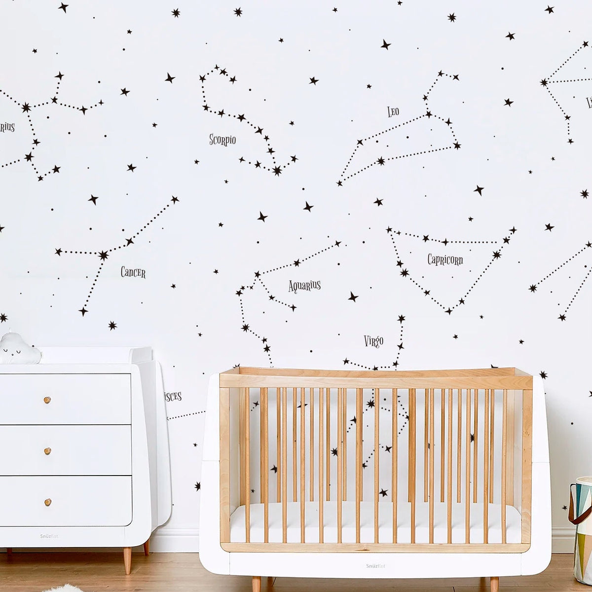 Zodiac Constellation Wall Decals: Nursery Star Decor