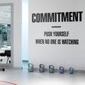 Commitment Gym Wall Decal