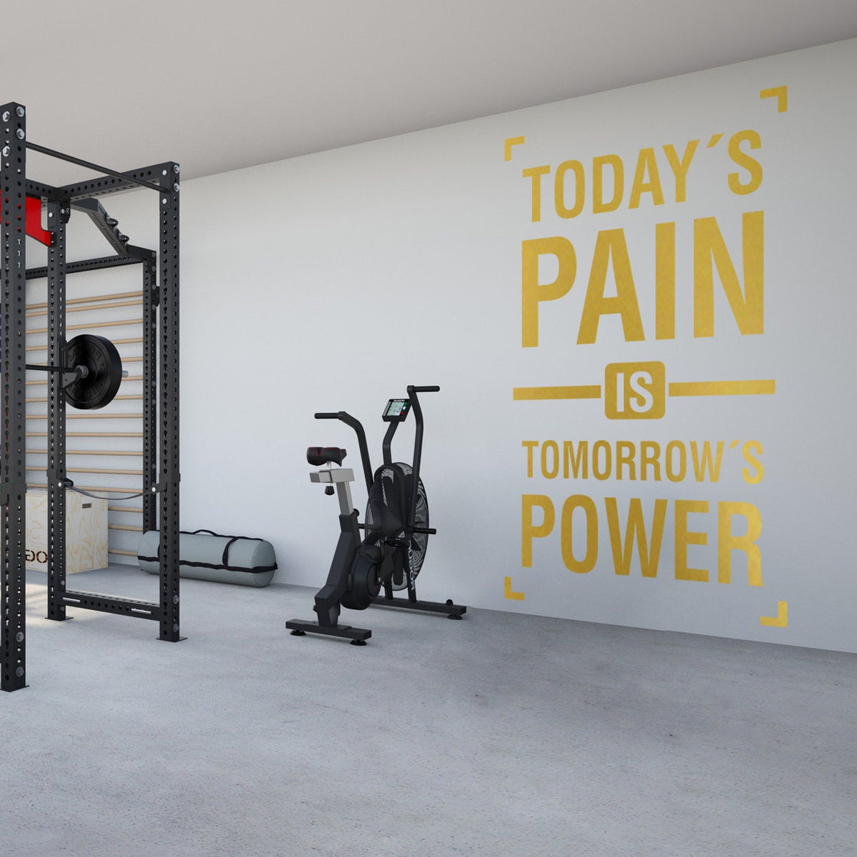 Todays Pain Is Tomorrows Power Gym Quotes Wall Art Adhesive Vinyl
