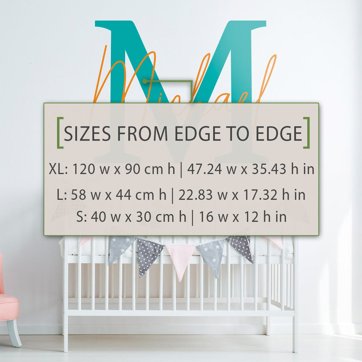 Personalized Name Wall Decal: Kids Monogram Initial Decor