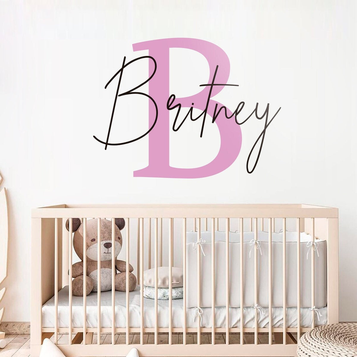 Personalized Name Wall Decal: Kids Monogram Initial Decor