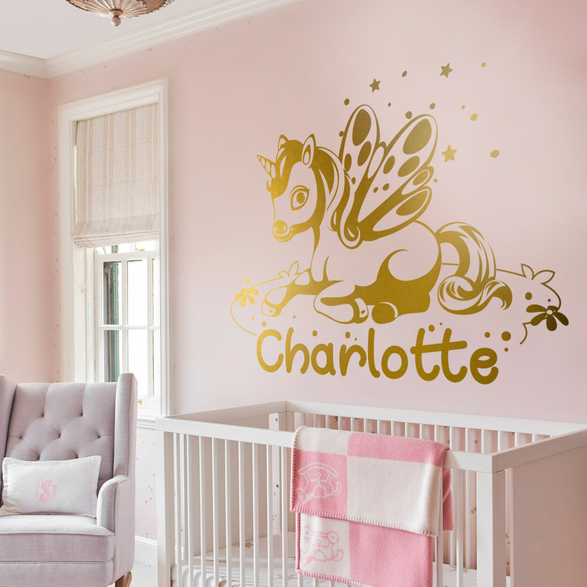 Personalized Unicorn Wall Decal: Magical Nursery Decor