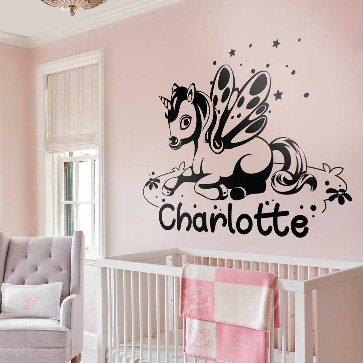 Personalized Unicorn Wall Decal: Magical Nursery Decor