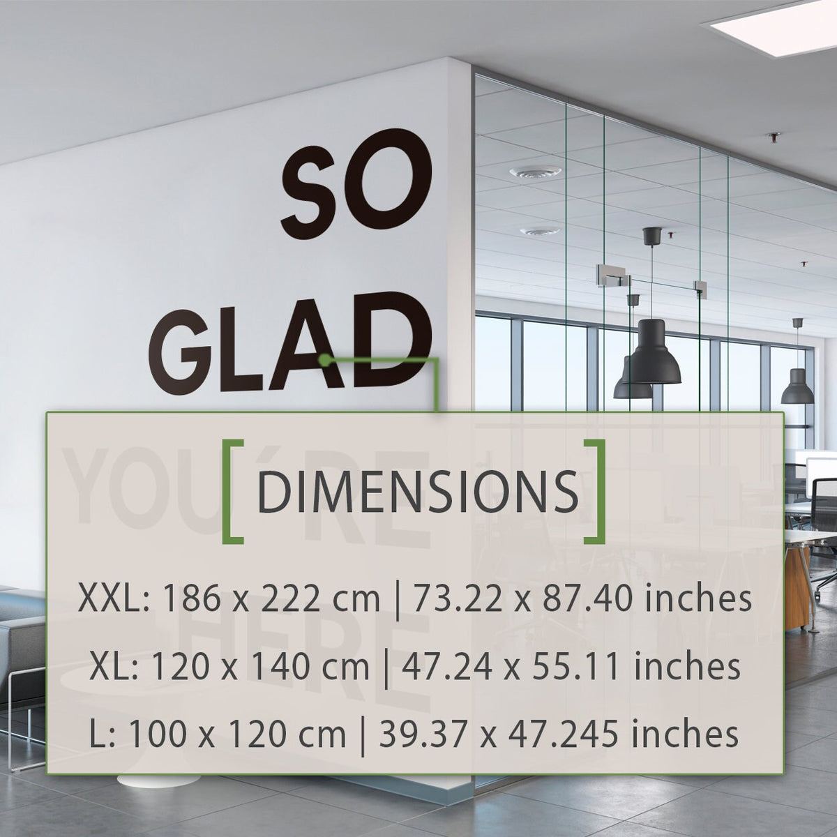 So Glad You Are Here Office Walls Art Decor Wall Sticker