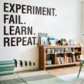 Experiment, Fail, Learn, Repeat Classroom Wall Decal