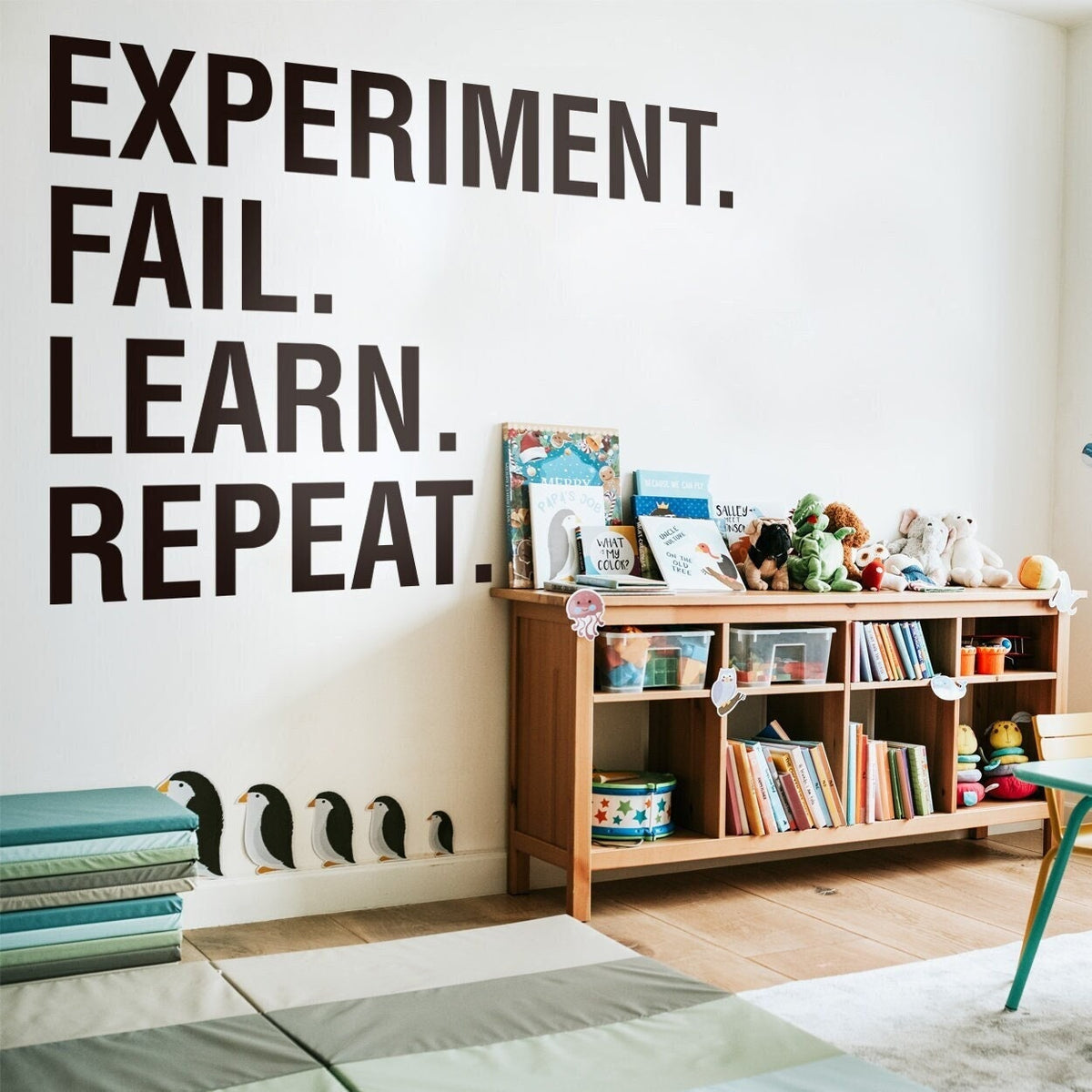 Experiment, Fail, Learn, Repeat Classroom Wall Decal