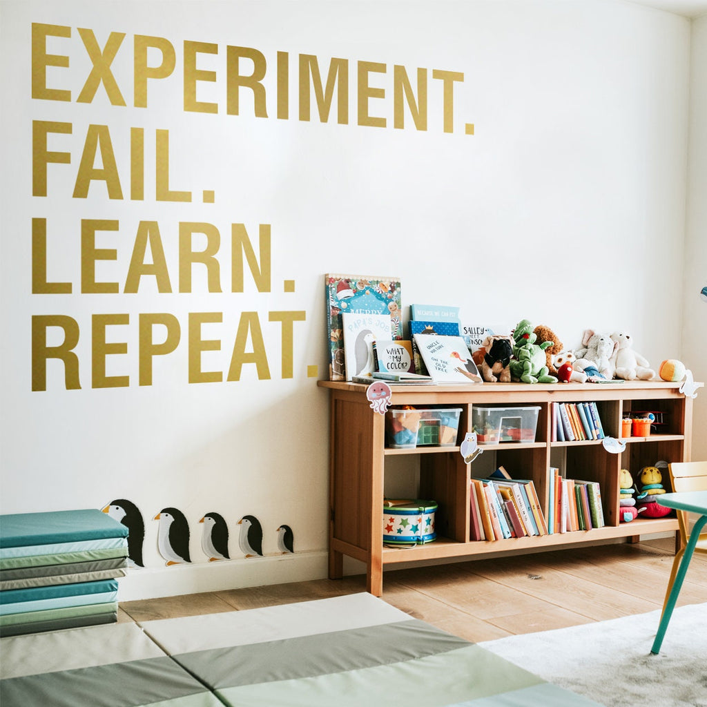 Experiment, Fail, Learn, Repeat Classroom Wall Decal
