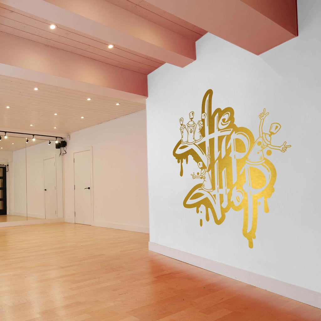 Hip Hop Graffiti Wall Decal: Dance Studio Decor