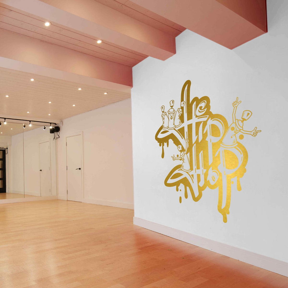 Hip Hop Graffiti Wall Decal: Dance Studio Decor