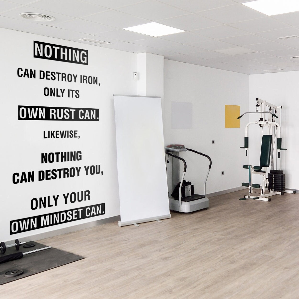 Nothing Can Destroy You, Only Your Own Mindset Can. Gym Wall Art Decal Sticker