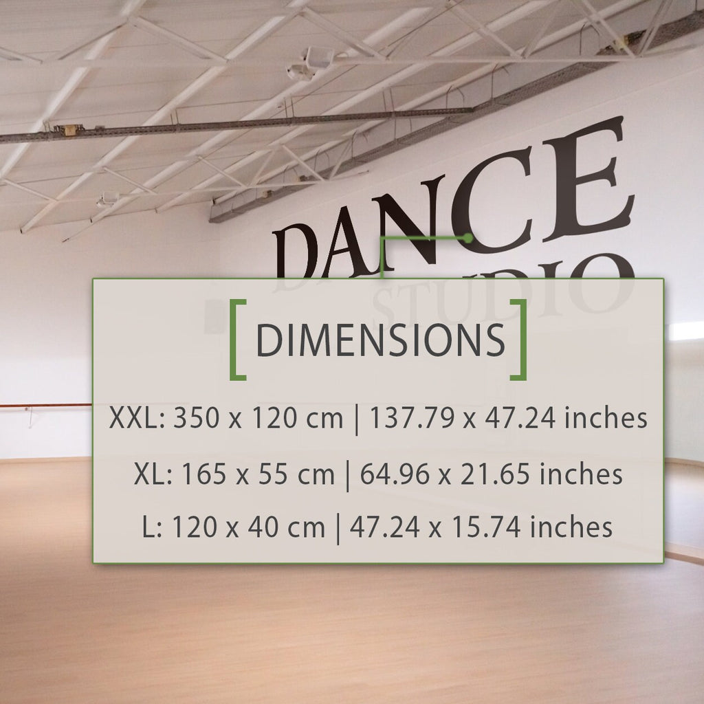 Dance Studio Wall Decal: Academy Decor, Large Wall Art