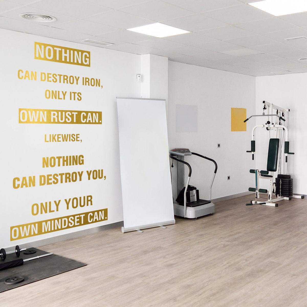 Nothing Can Destroy You, Only Your Own Mindset Can. Gym Wall Art Decal Sticker