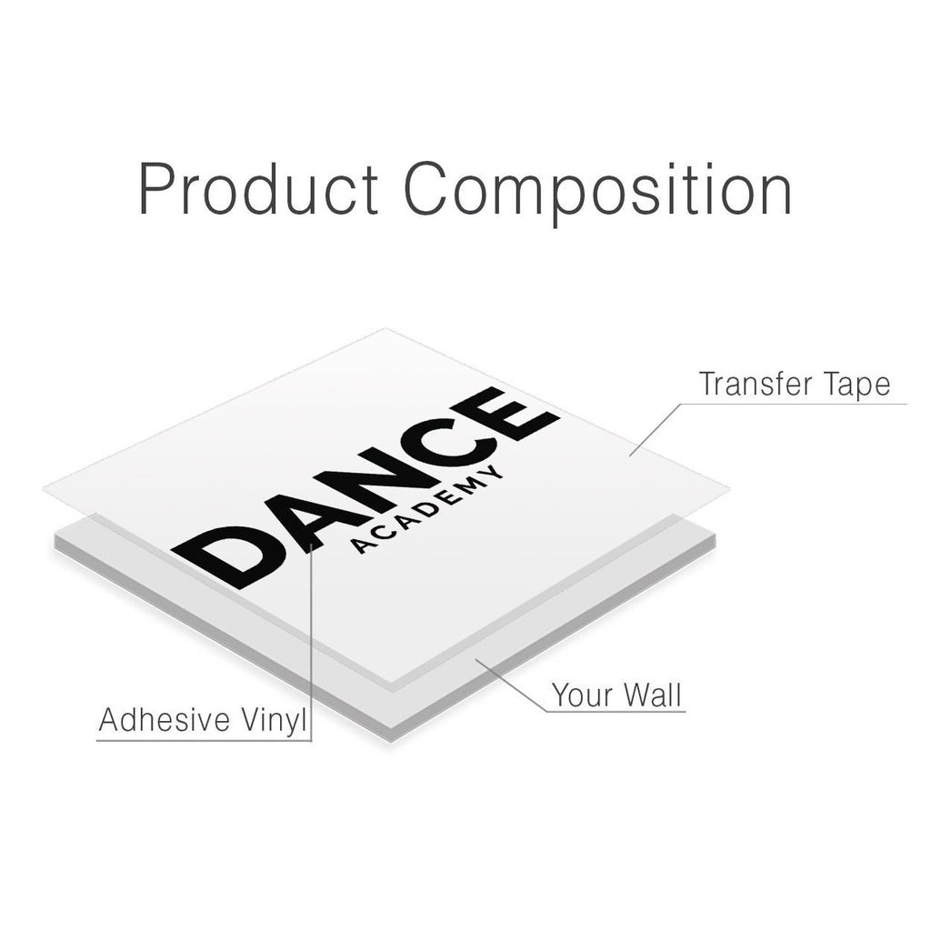 Dance Academy Wall Decal: Ballet, Jazz, Hip Hop Studio Decor