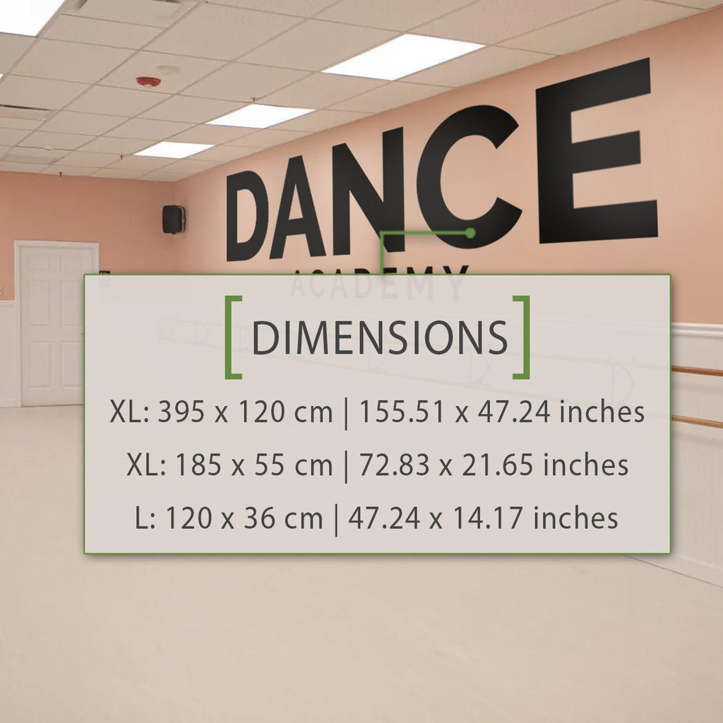 Dance Academy Wall Decal: Ballet, Jazz, Hip Hop Studio Decor