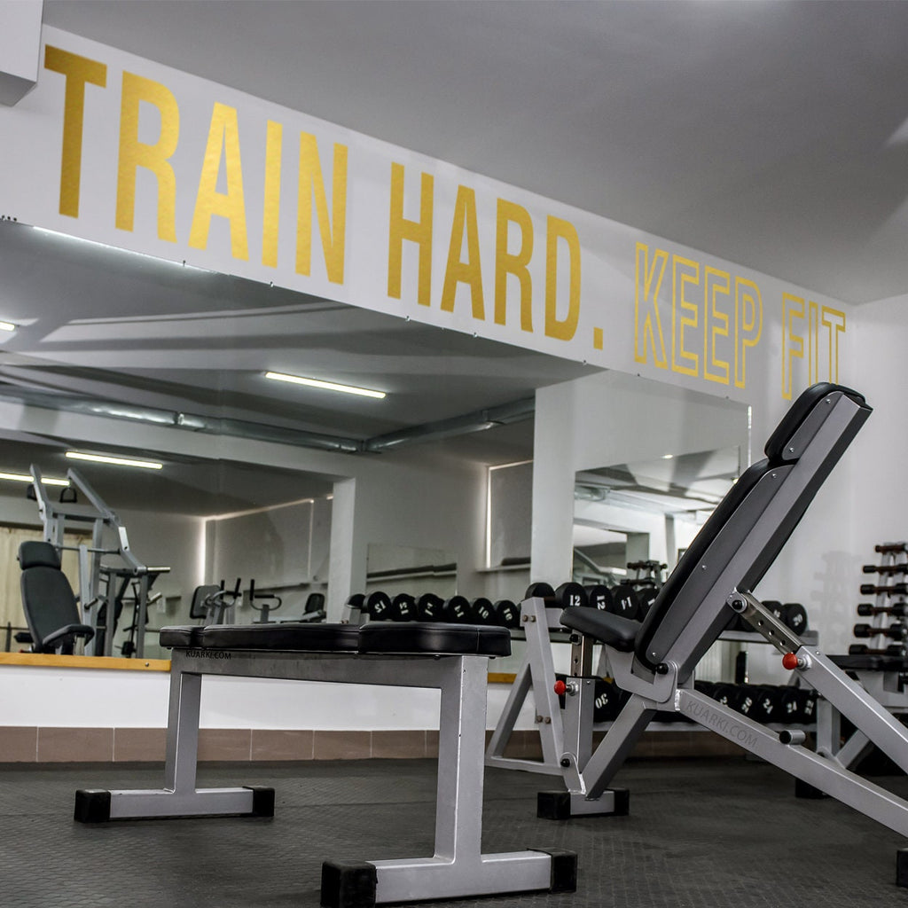 Train Hard Keep Fit Wall Decal: Gym Studio Decor