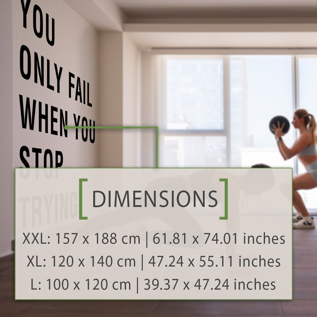 Gym Wall Decal: Motivational Fitness Art Decor