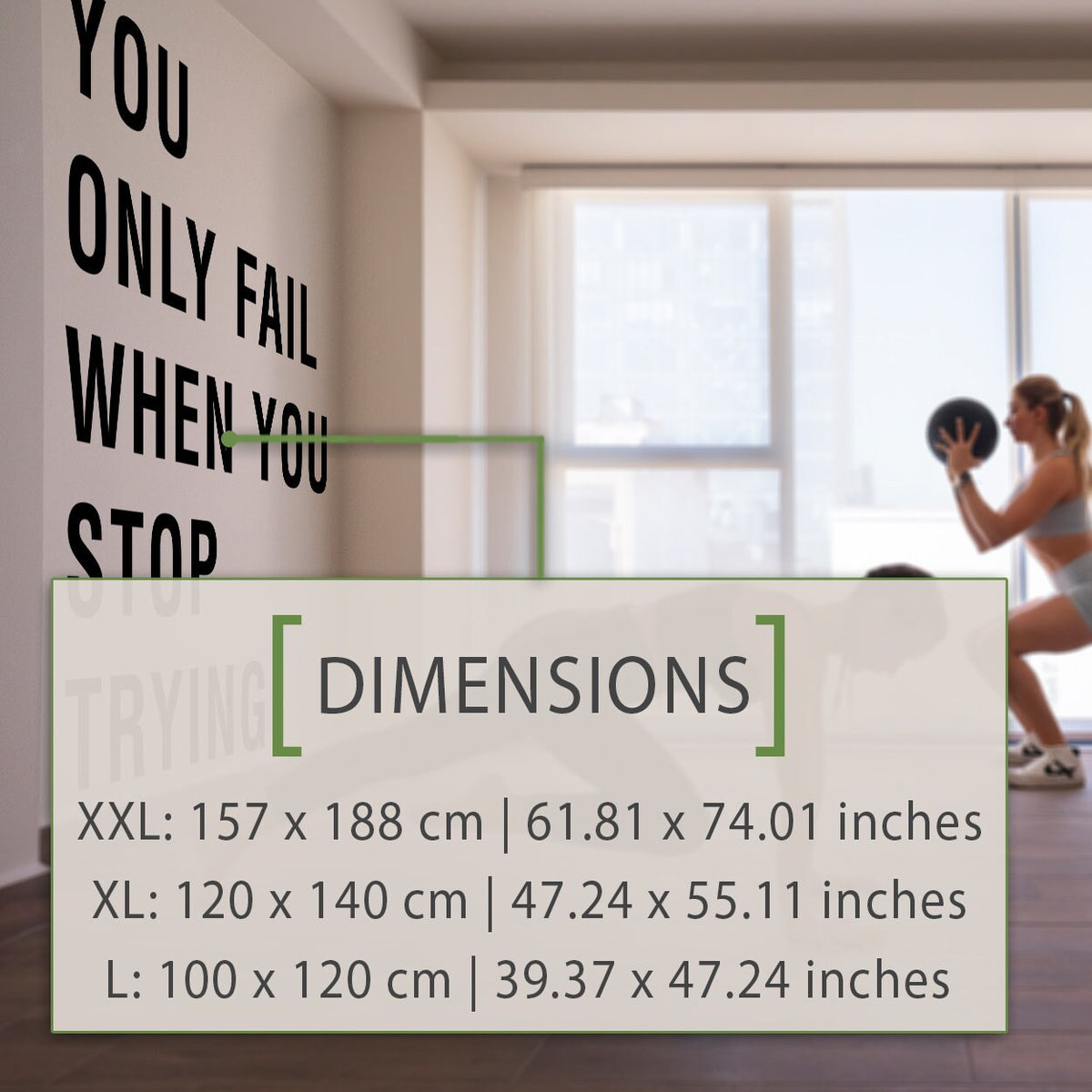 Gym Wall Decal: Motivational Fitness Art Decor