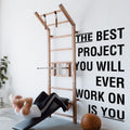 Gym Wall Decal: Motivational Fitness Quote Sticker