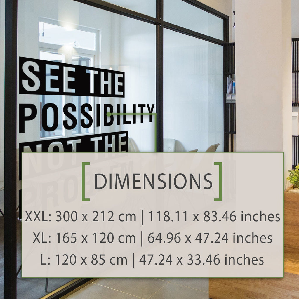 Inspirational Office Wall Decal: See the Possibility Quote