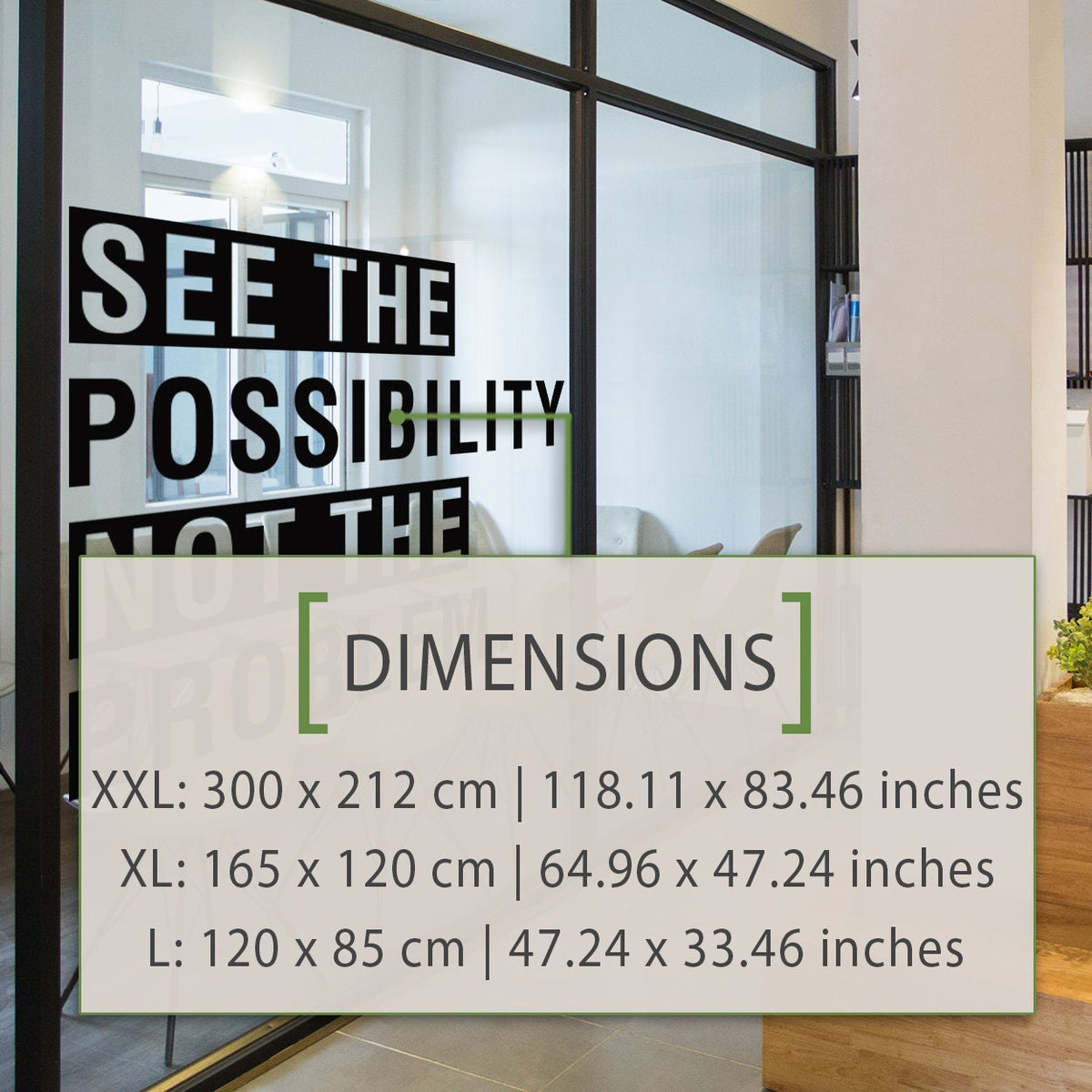 Inspirational Office Wall Decal: See the Possibility Quote