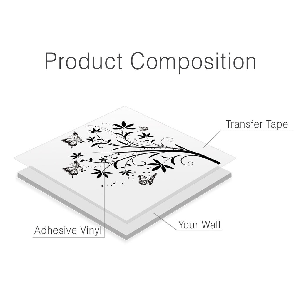 Flowers and Butterflies Wall Decal
