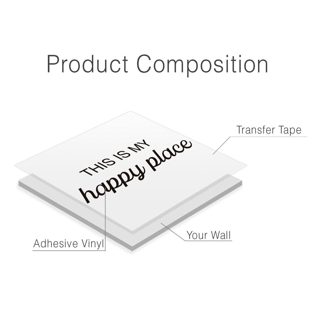 This Is My Happy Place Wall Decal, Minimalist Home Decor