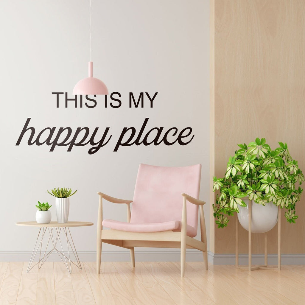 This Is My Happy Place Wall Decal, Minimalist Home Decor