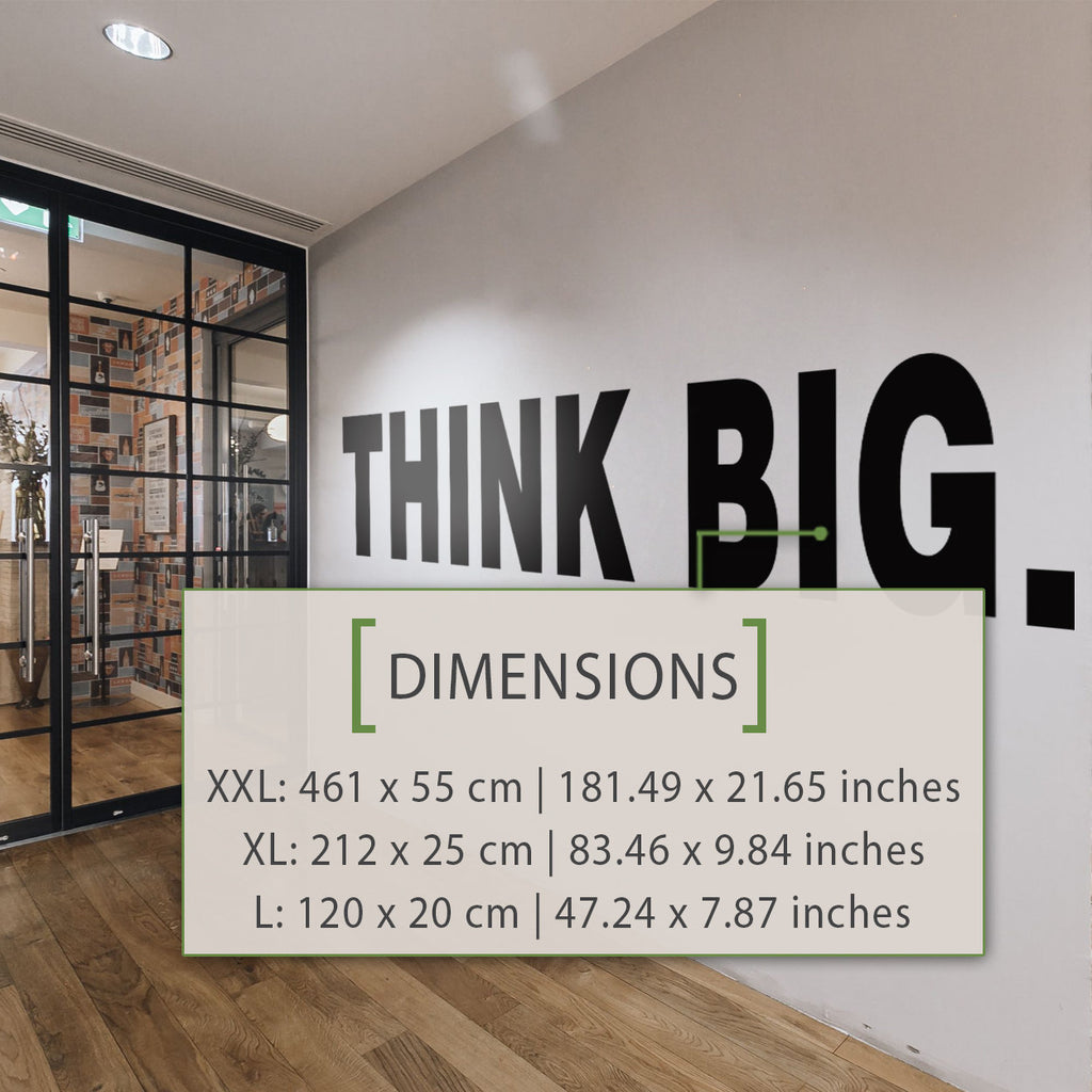 Think Big Office Wall Decal: Inspiring Motivational Decor