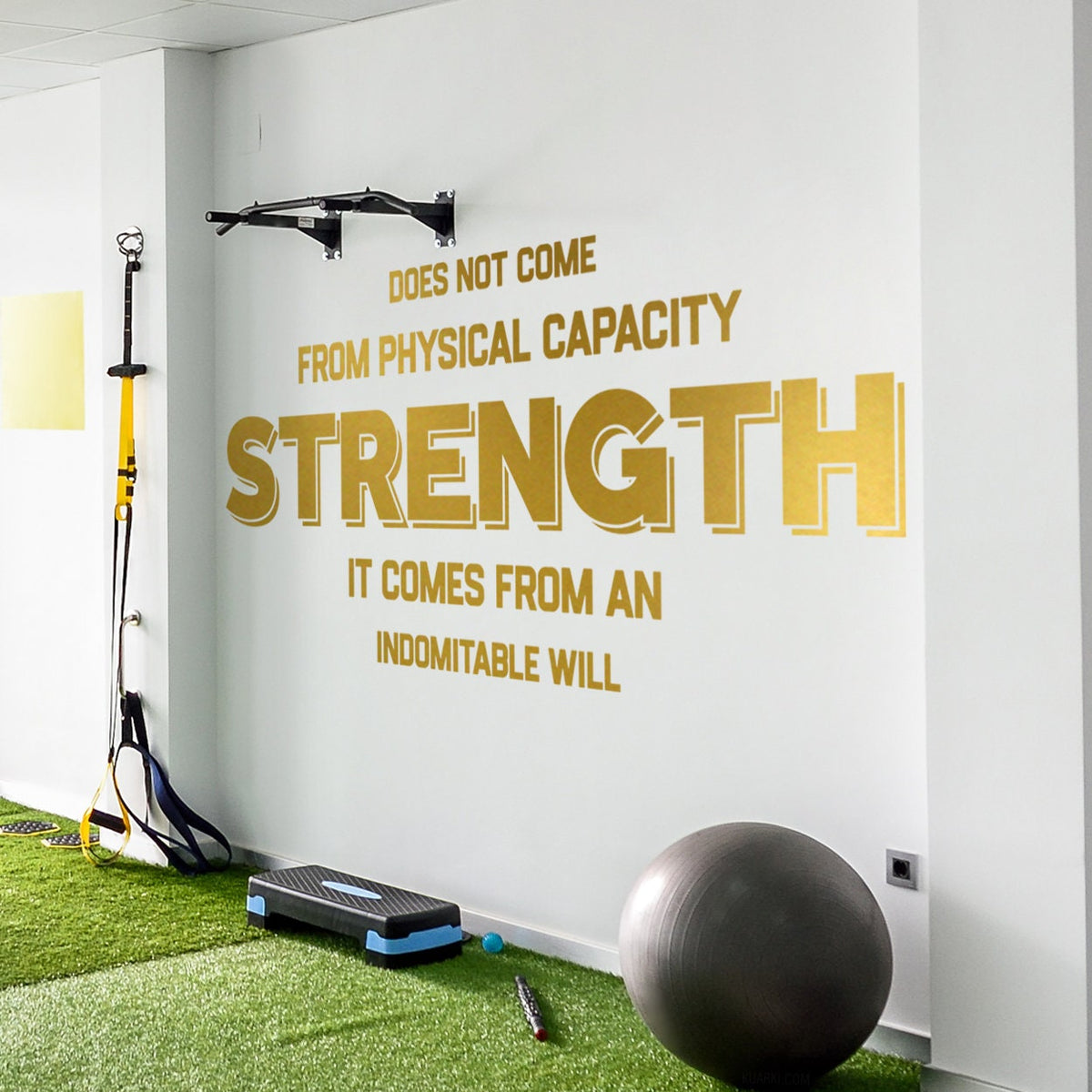 Strength Vinyl Wall Decal: Minimalist Gym Motivation