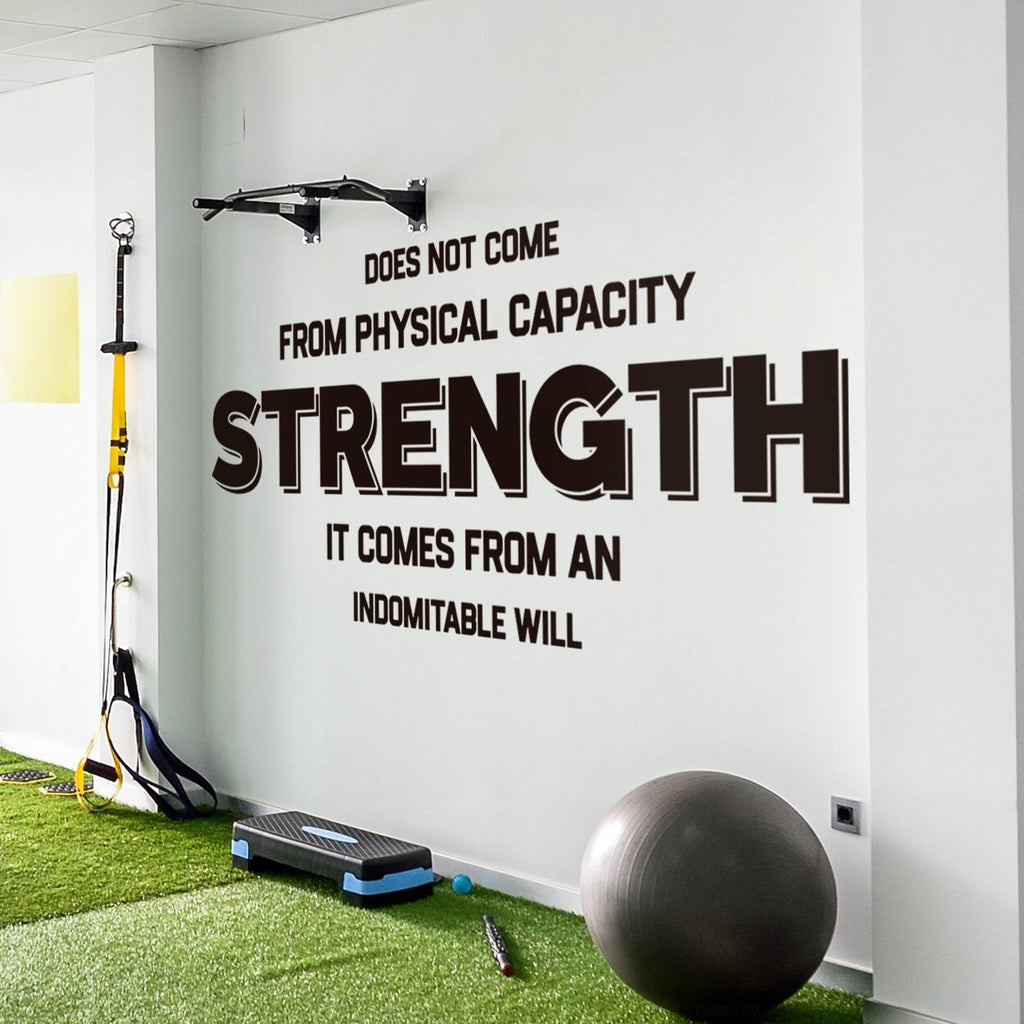 Strength Vinyl Wall Decal: Minimalist Gym Motivation
