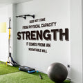 Strength Vinyl Wall Decal: Minimalist Gym Motivation