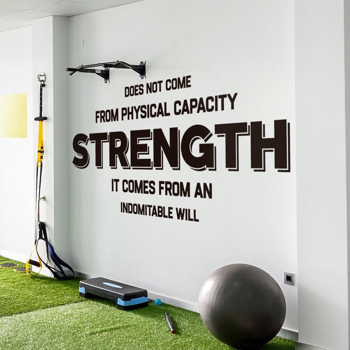 Strength Vinyl Wall Decal: Minimalist Gym Motivation