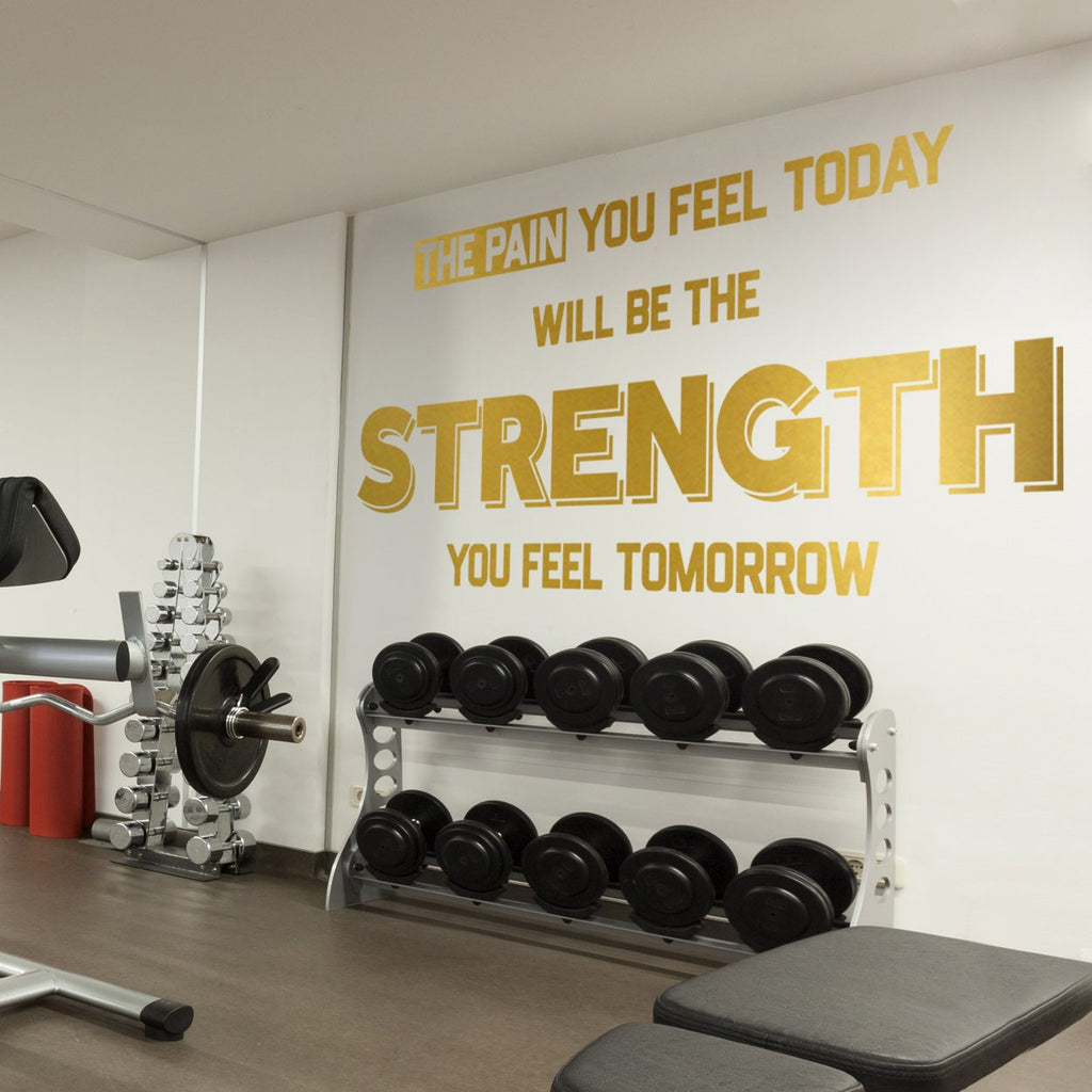 Strength Gym Wall Decal: Fitness Exercise Sticker