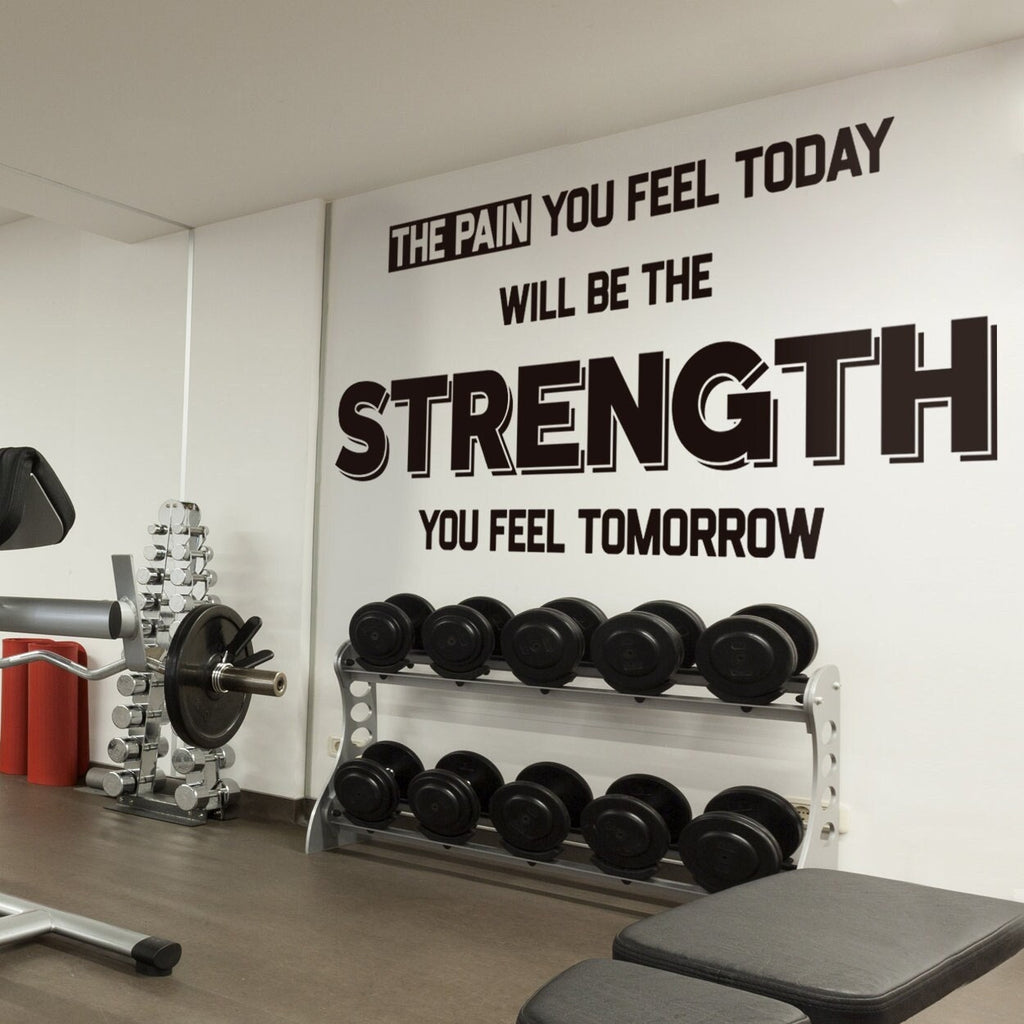Strength Gym Wall Decal: Fitness Exercise Sticker