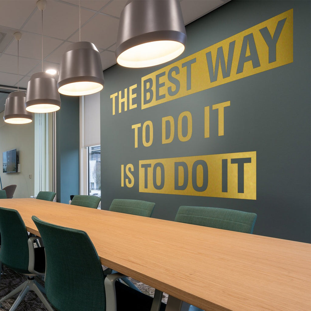 Motivational Office Quote Wall Decal: Inspiring Words, Modern Decor